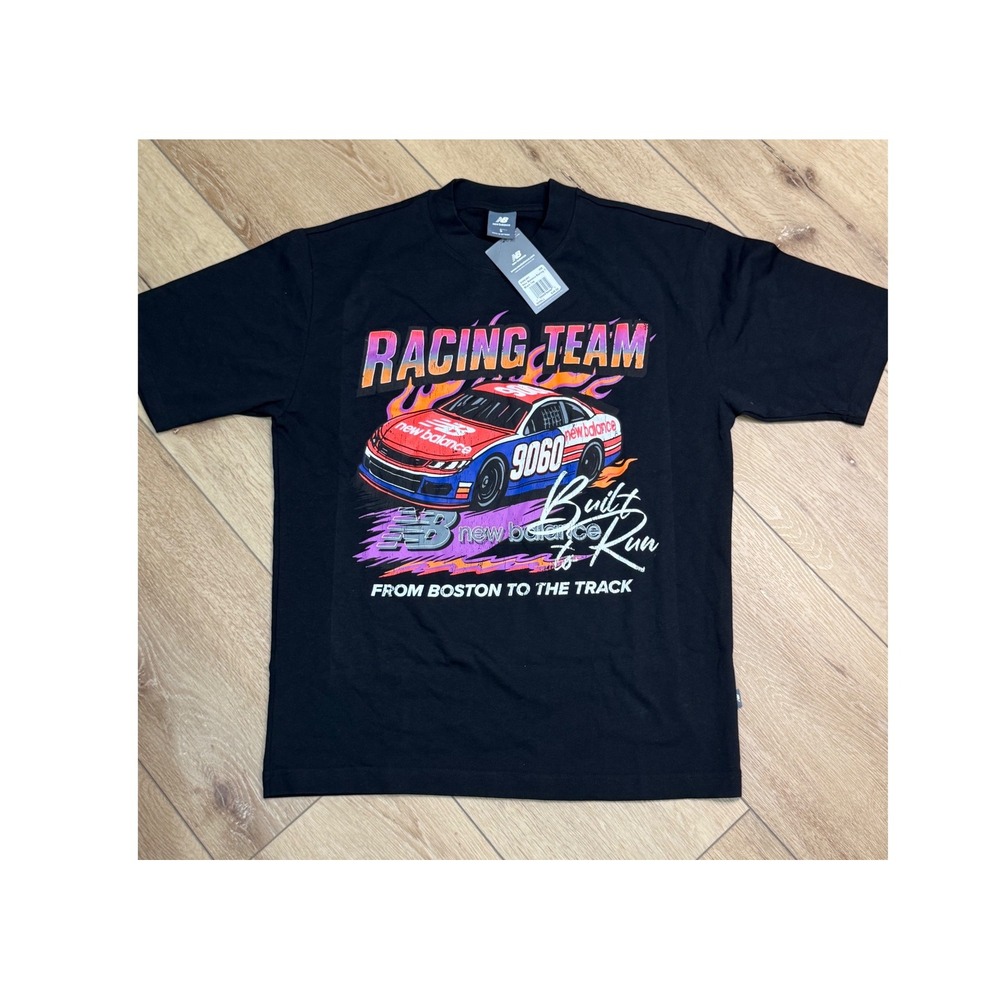 New Balance Racing Team 9060 Graphic Tee Black Mens Small NWT 8309-001